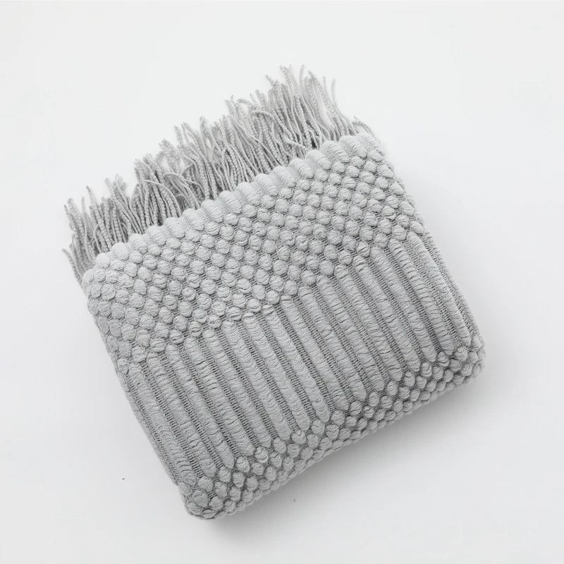 Chunky Knit Throw Blanket | Farmhouse Luxury