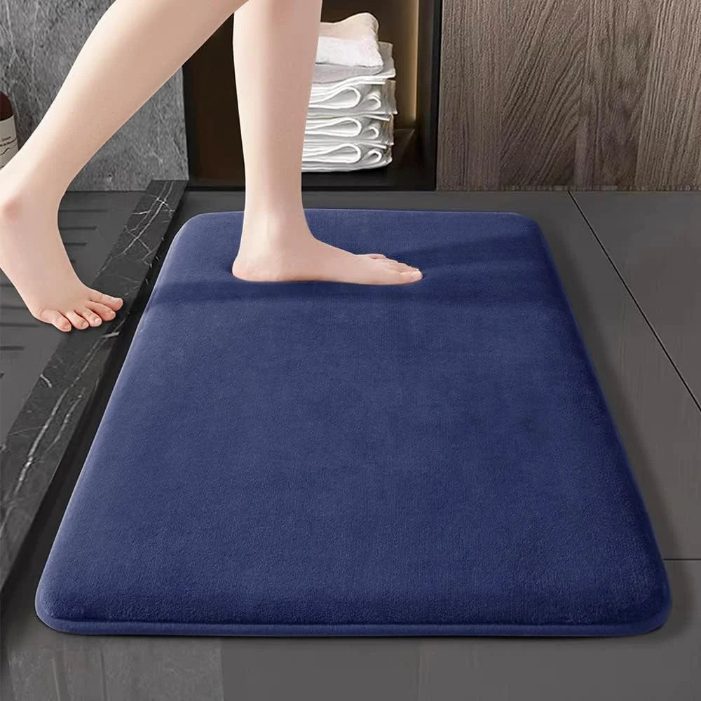 Coral Velvet Bath Mat | Super Absorbent Non-Slip