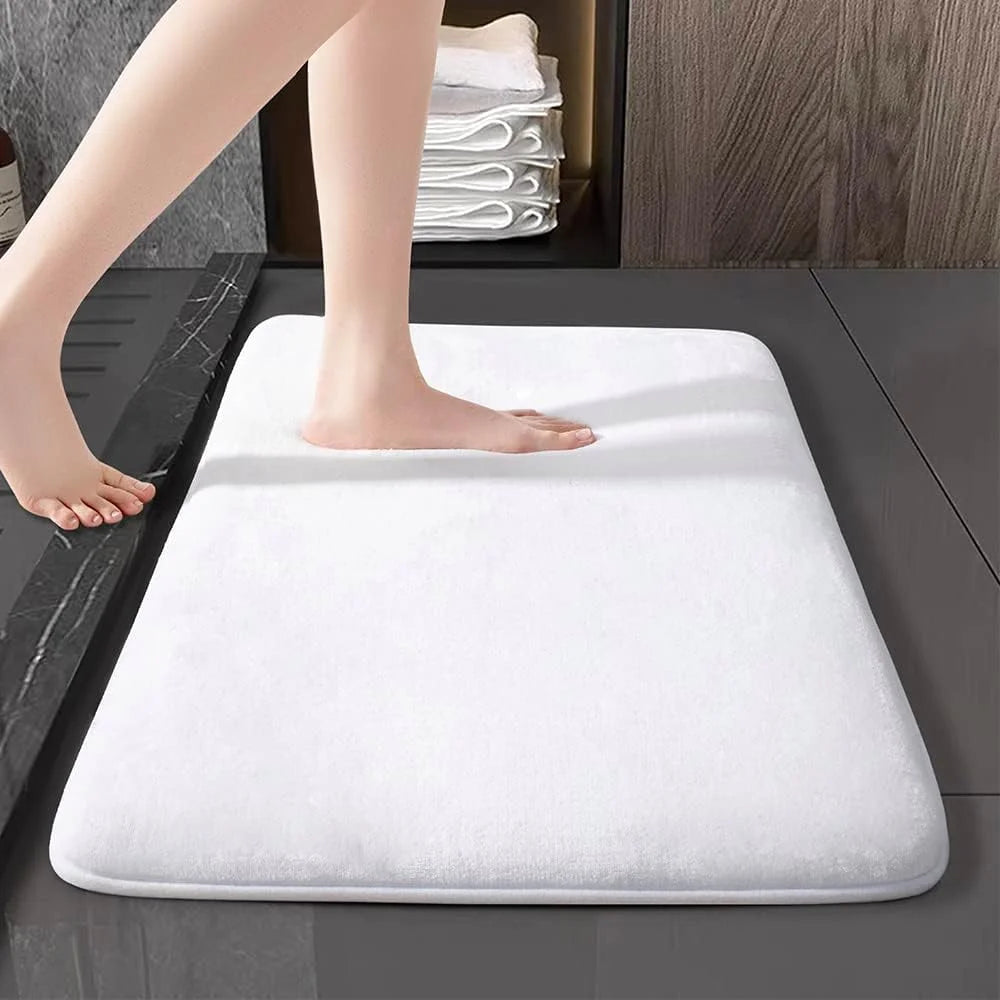 Coral Velvet Bath Mat | Super Absorbent Non-Slip
