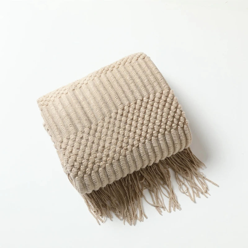 Chunky Knit Throw Blanket | Farmhouse Luxury