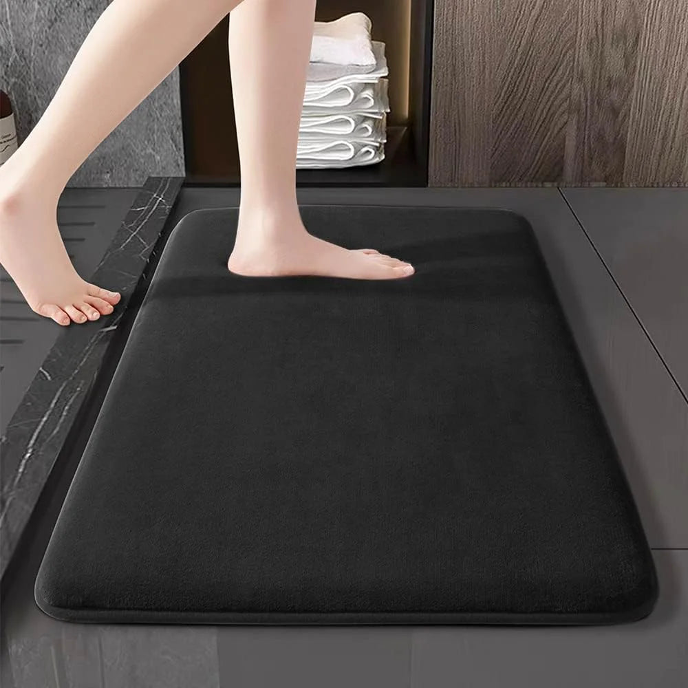 Coral Velvet Bath Mat | Super Absorbent Non-Slip