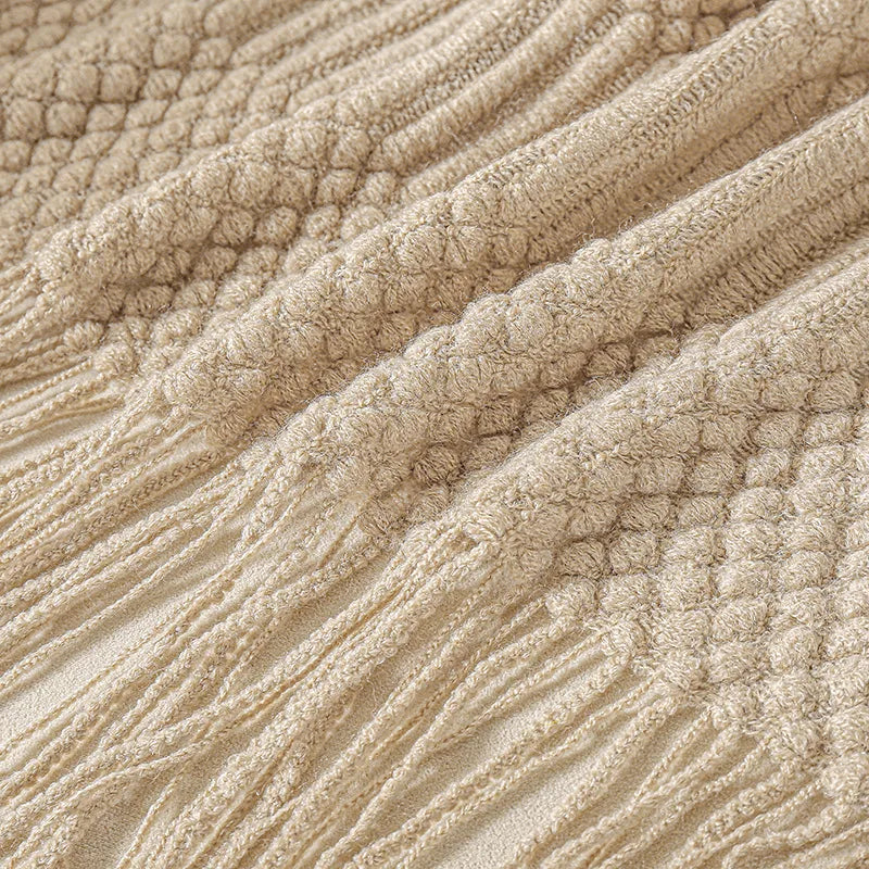 Chunky Knit Throw Blanket | Farmhouse Luxury