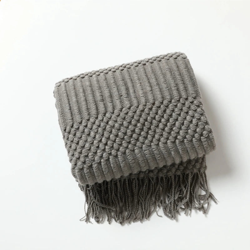 Chunky Knit Throw Blanket | Farmhouse Luxury