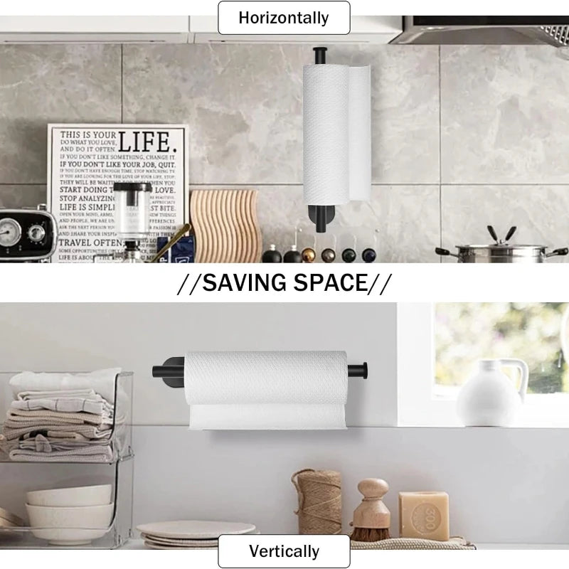 Matte Black Bathroom Organiser Set | Wall Mount