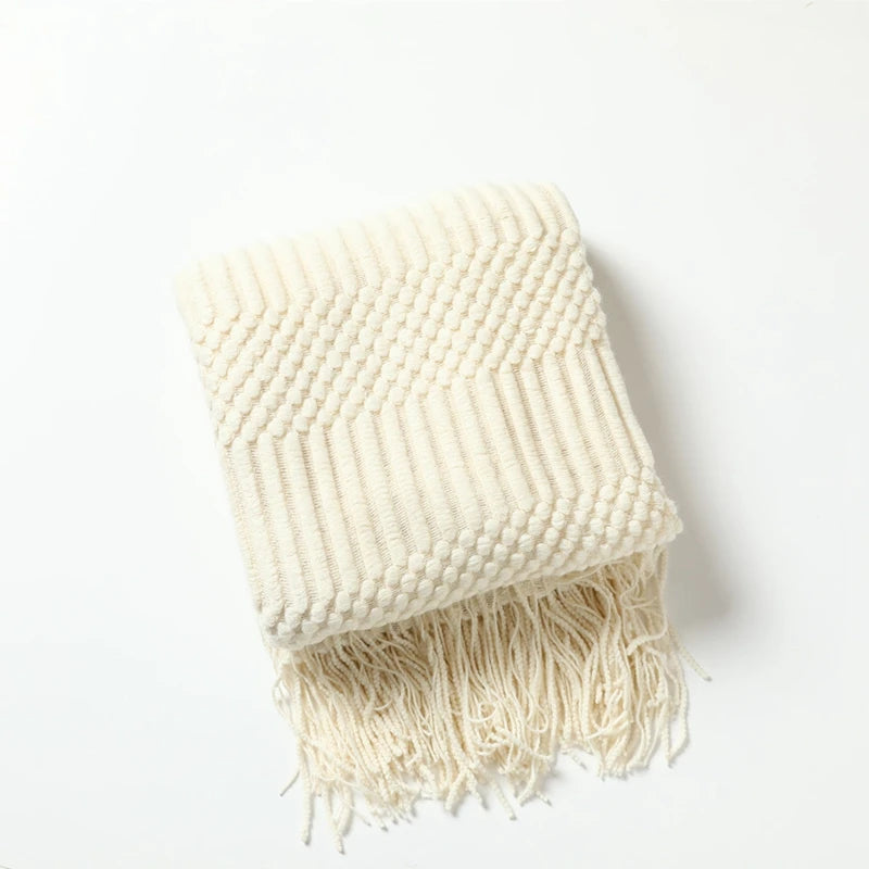 Chunky Knit Throw Blanket | Farmhouse Luxury
