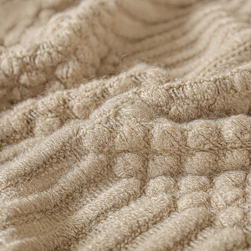 Chunky Knit Throw Blanket | Farmhouse Luxury